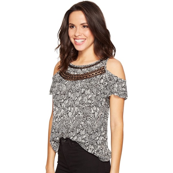 Lucky Brand Tops - Lucky Brand Boho Cold Shoulder Blouse